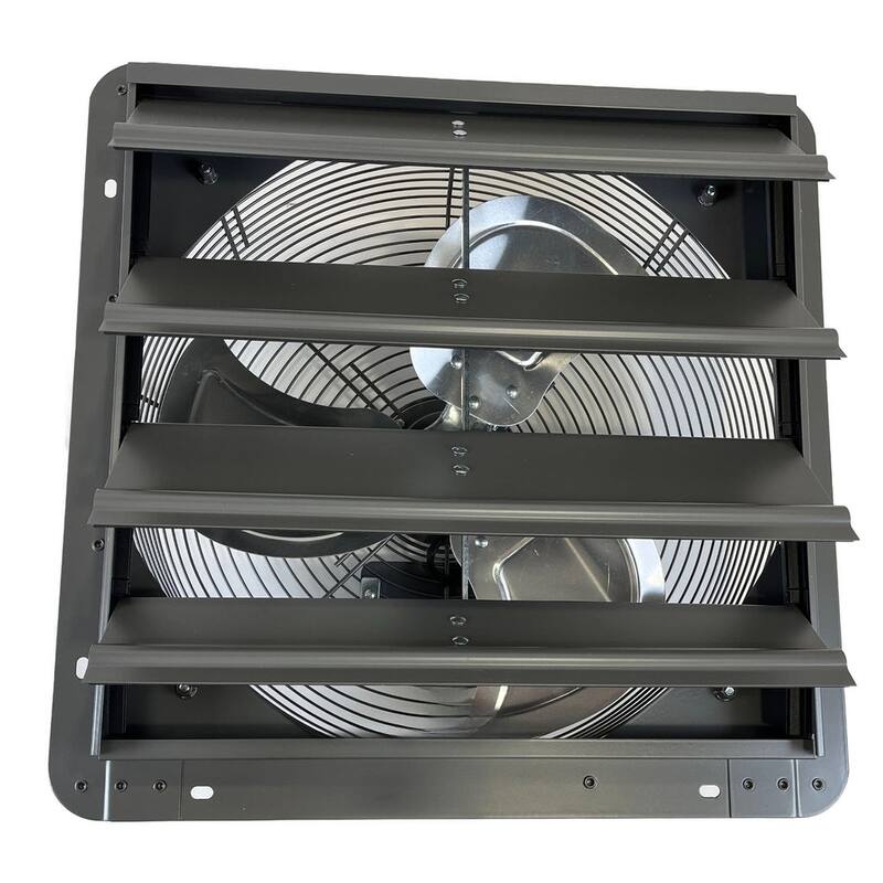 iLIVING 14" Wall Mounted Shutter Exhaust Fan, Temperature and Humidity